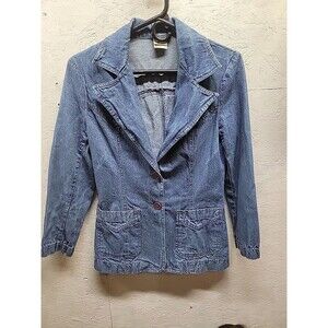 Moody's Goose Denim Blue Jean Jacket Blazer Vtg Size 7/8
